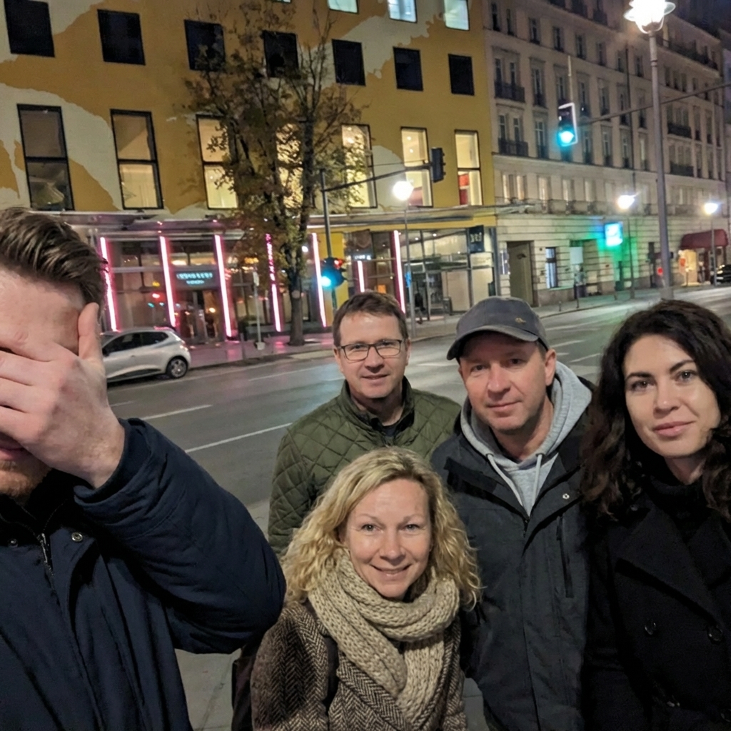 Team moment during the Berlin scavenger hunt