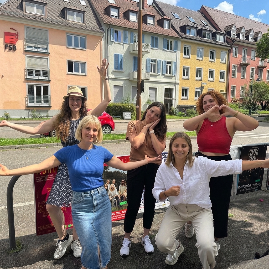 Tausch-Beweisfoto in den Straßen Berlins