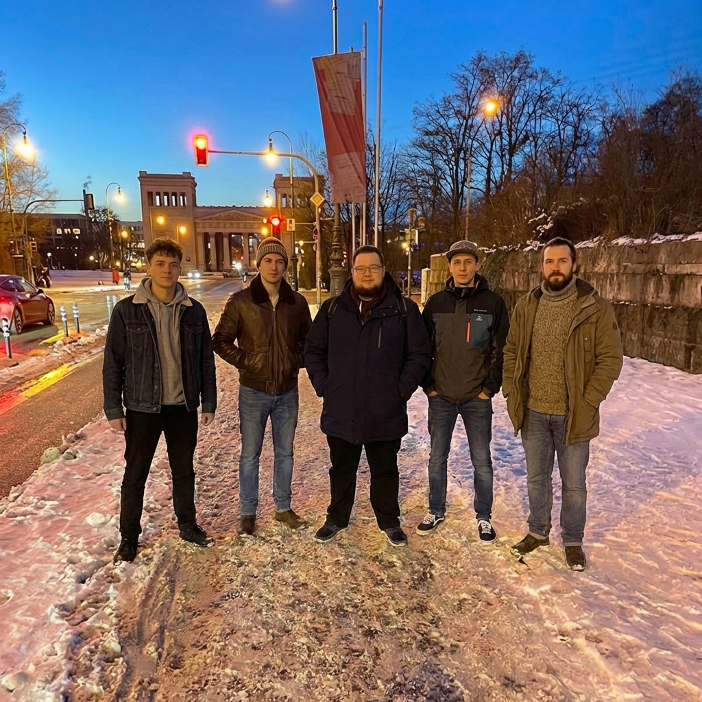 Team moment during the Berlin scavenger hunt