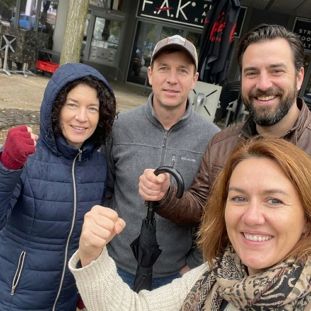 Team at the One Ayran Luetfen challenge in Kreuzberg