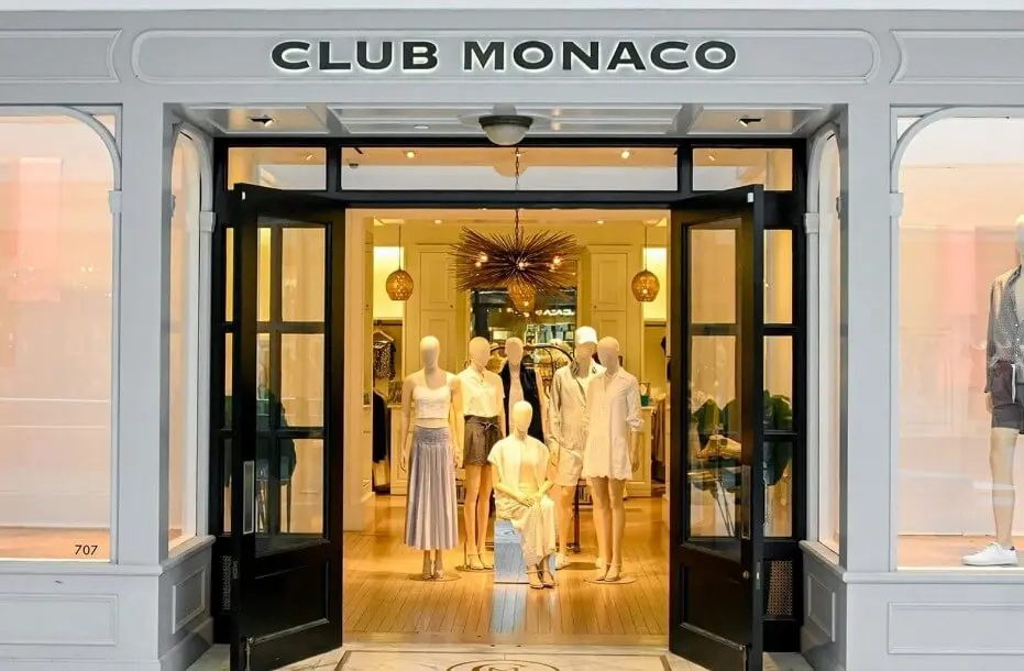 Shopping "High-Low": Escada and Club Monaco share space in Beverly Hills