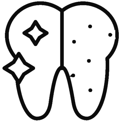 Shiny clean tooth icon