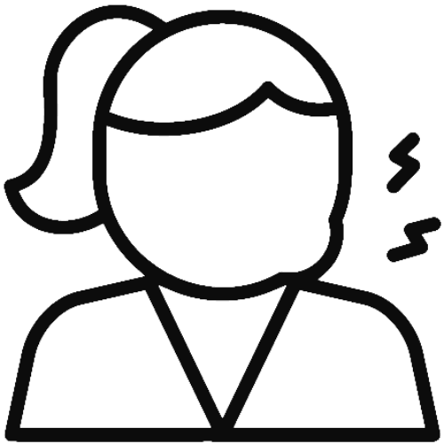 Person icon indicating headache pains