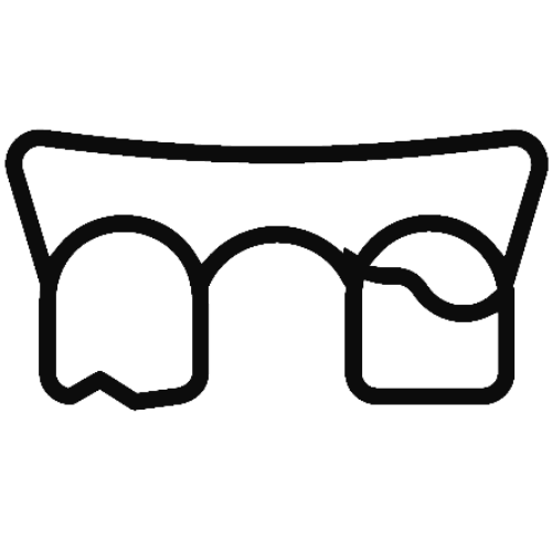 Icons showing a mising tooth in between two adjacent teeth