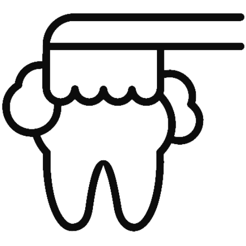 Icon of a toothbrush cleaning a tooth