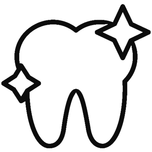 Icon of a sparkly tooth