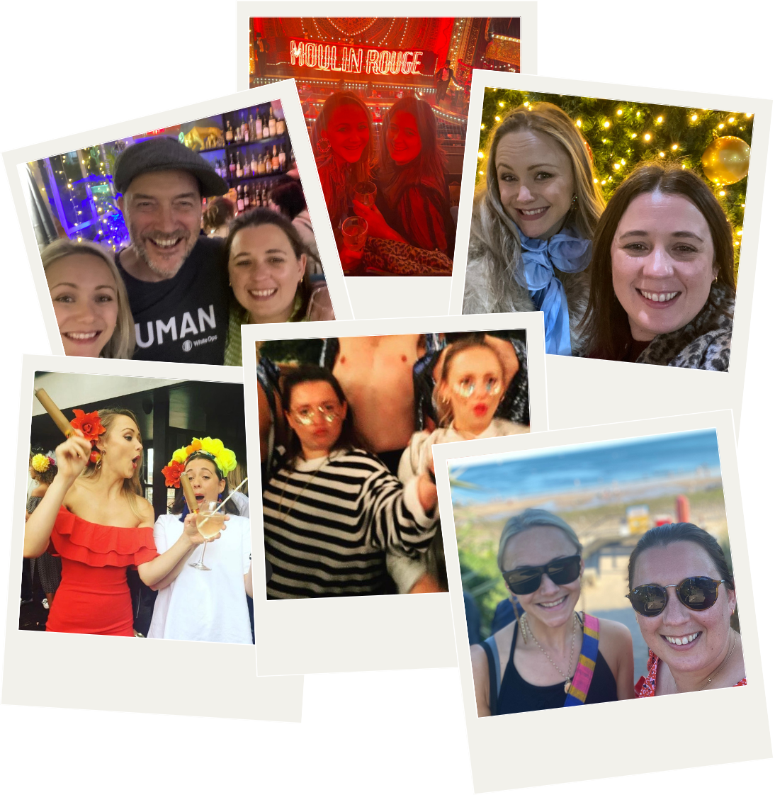 A selection of photos of Emma Critchley-Lloyd and Sophie Collins over the last decade of working with each other