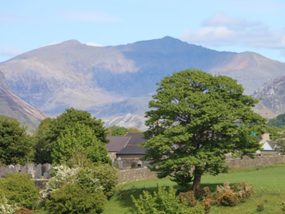 Large mountain range in Wales, UK