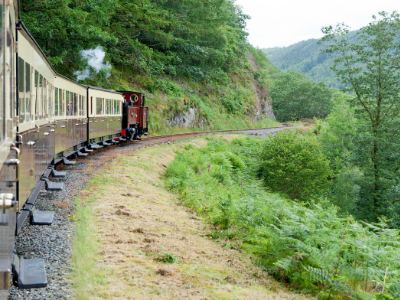 The Rheidol Railway in operation in Aberystwyth