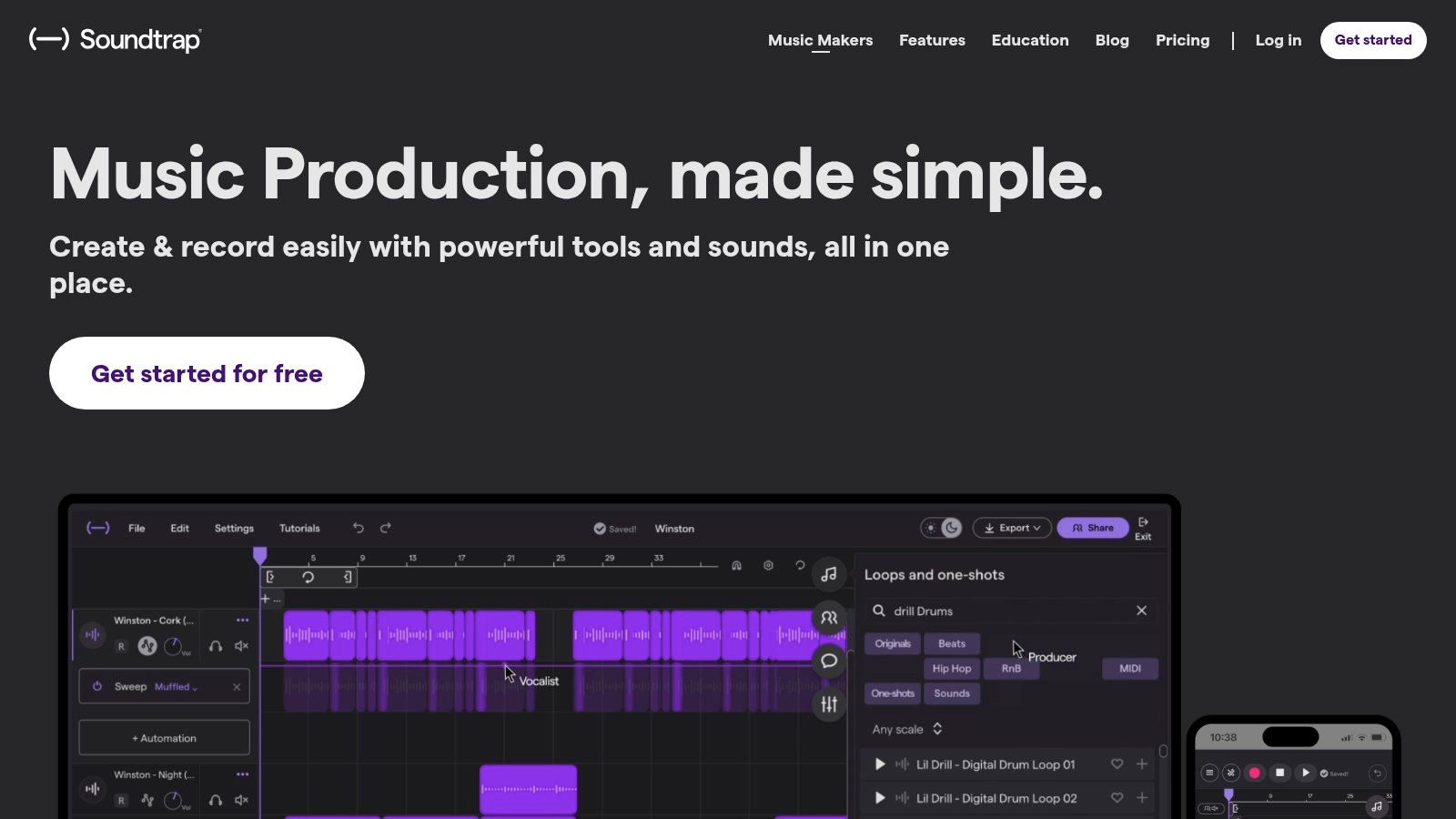 Soundtrap by Spotify – Online DAW (Freemium)