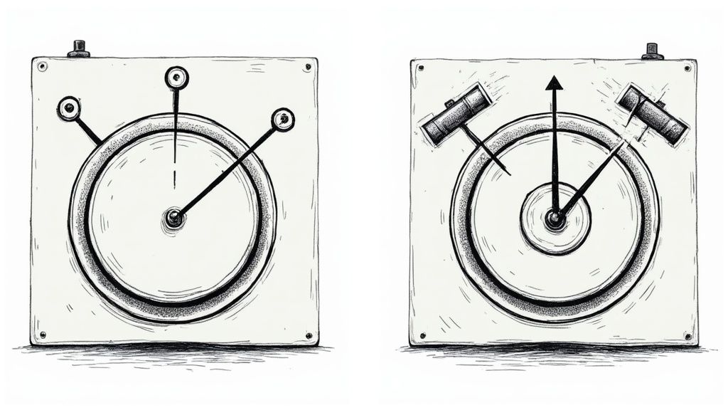 Musician checking his in his car