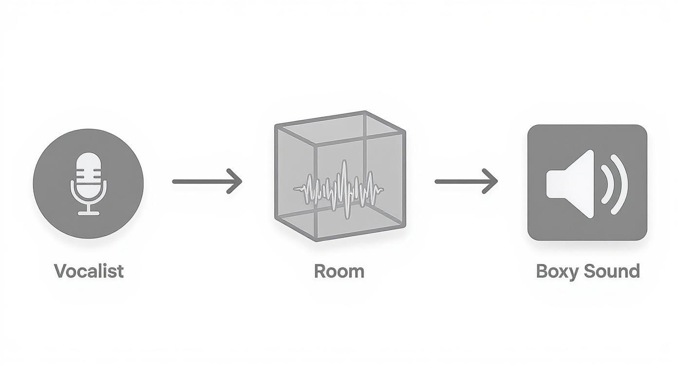 Infographic about vocals sound boxy