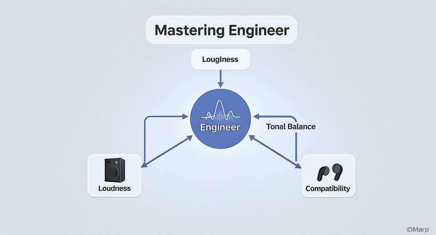 Infographic about mixing mastering difference
