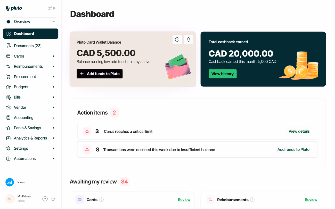 cad-expense card