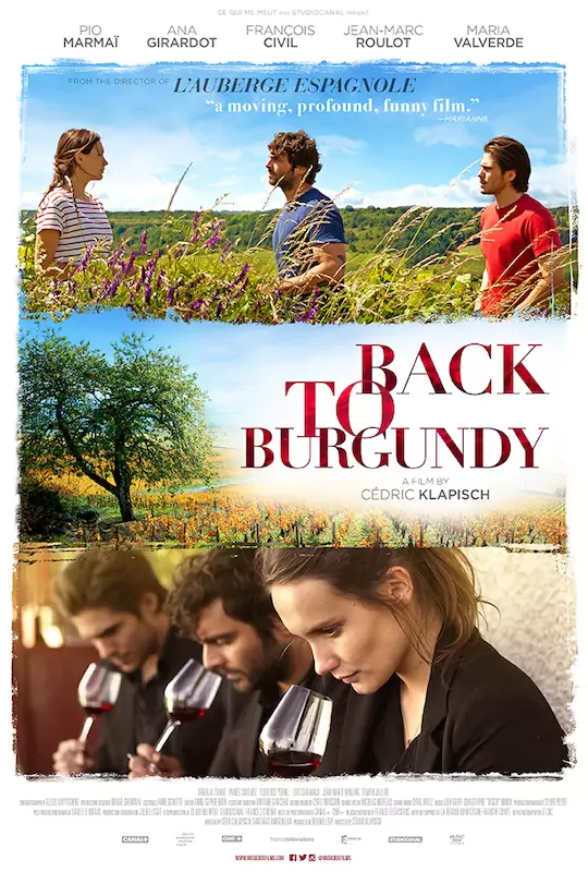 Back to Burgundy(2017) Poster. Courtesy of Music Box Films.