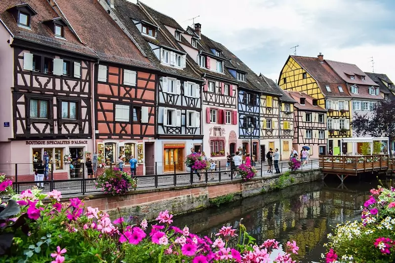 Colourful houses in the "Little Venice" neighbourhood of Colmar.