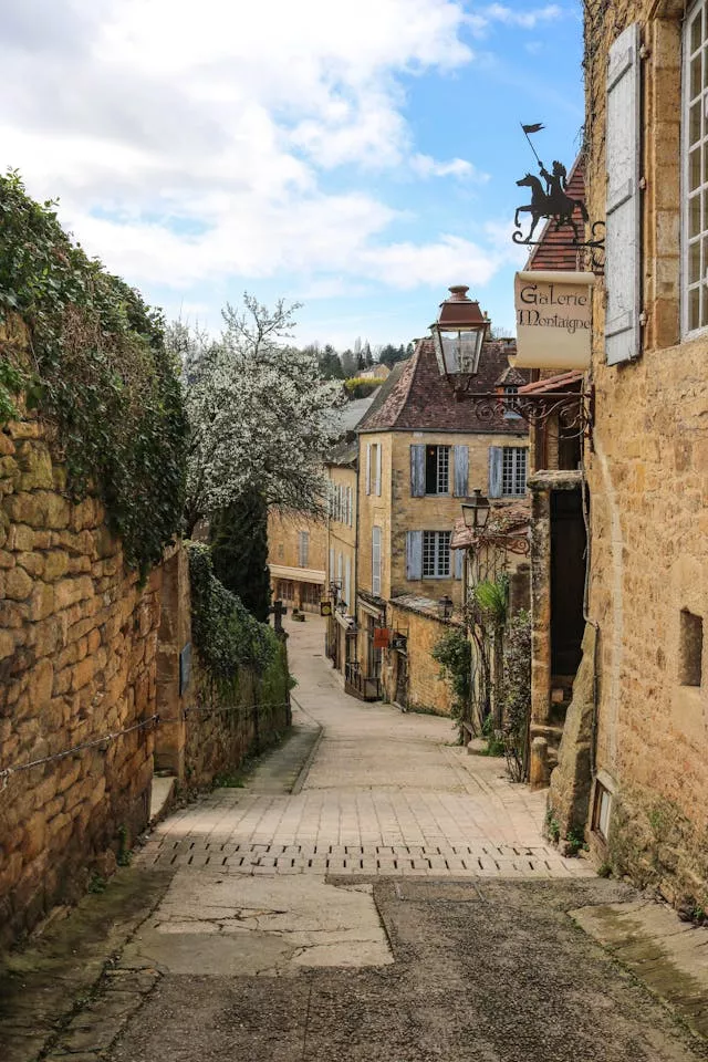 Golden-brown brick buildings