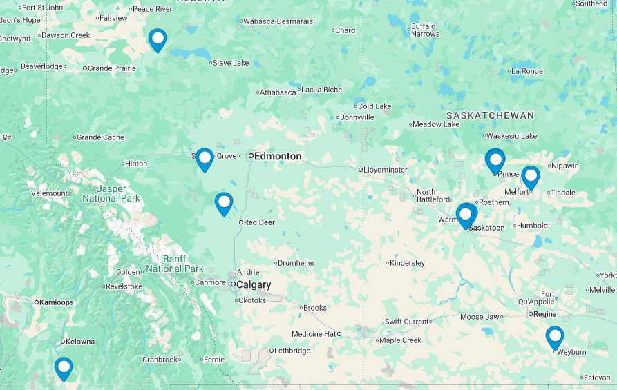 Exterior of Castlegar Heights apartment building in Prince Albert, Sask.