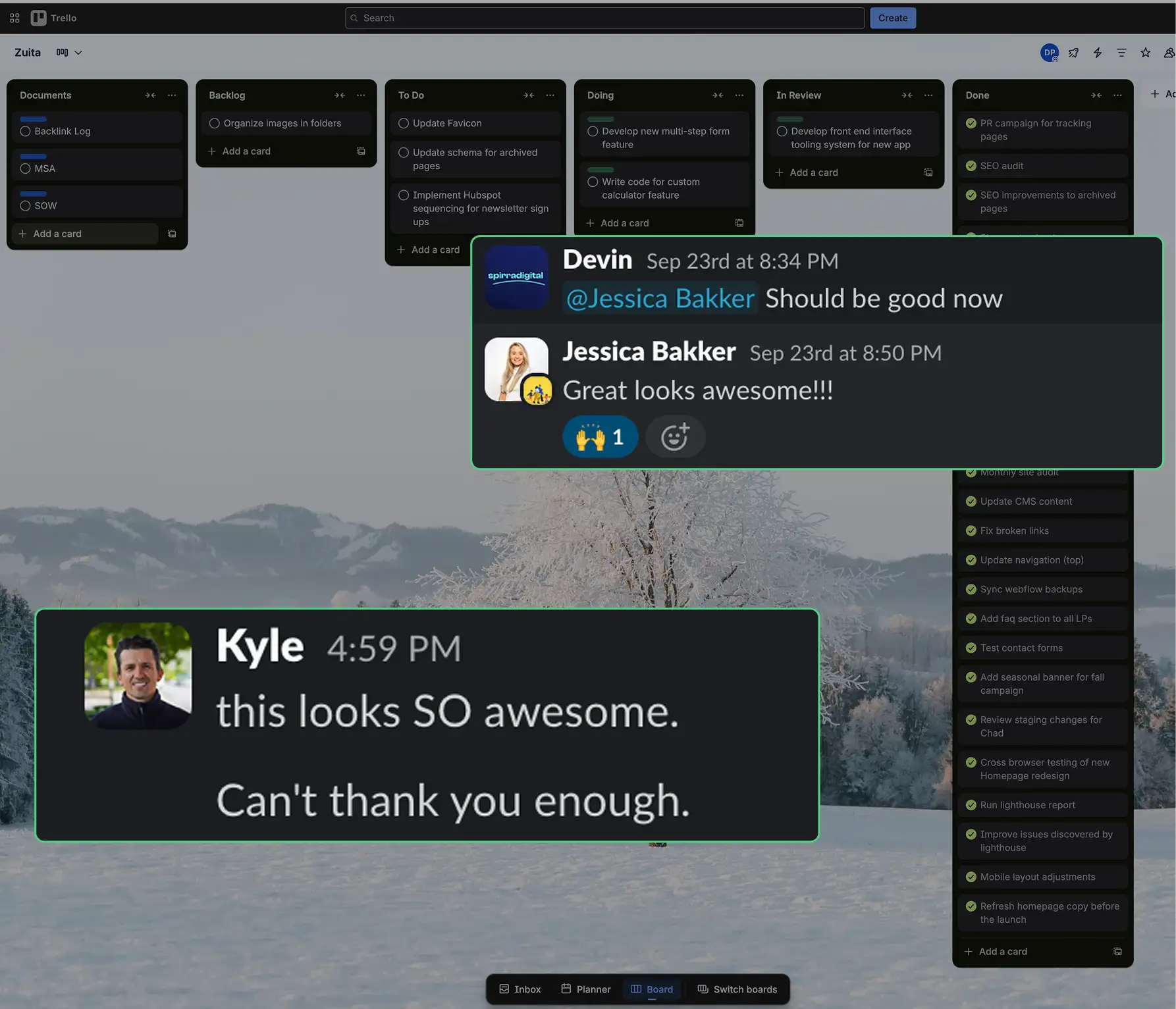A gantt chart to manage website maintenance tasks