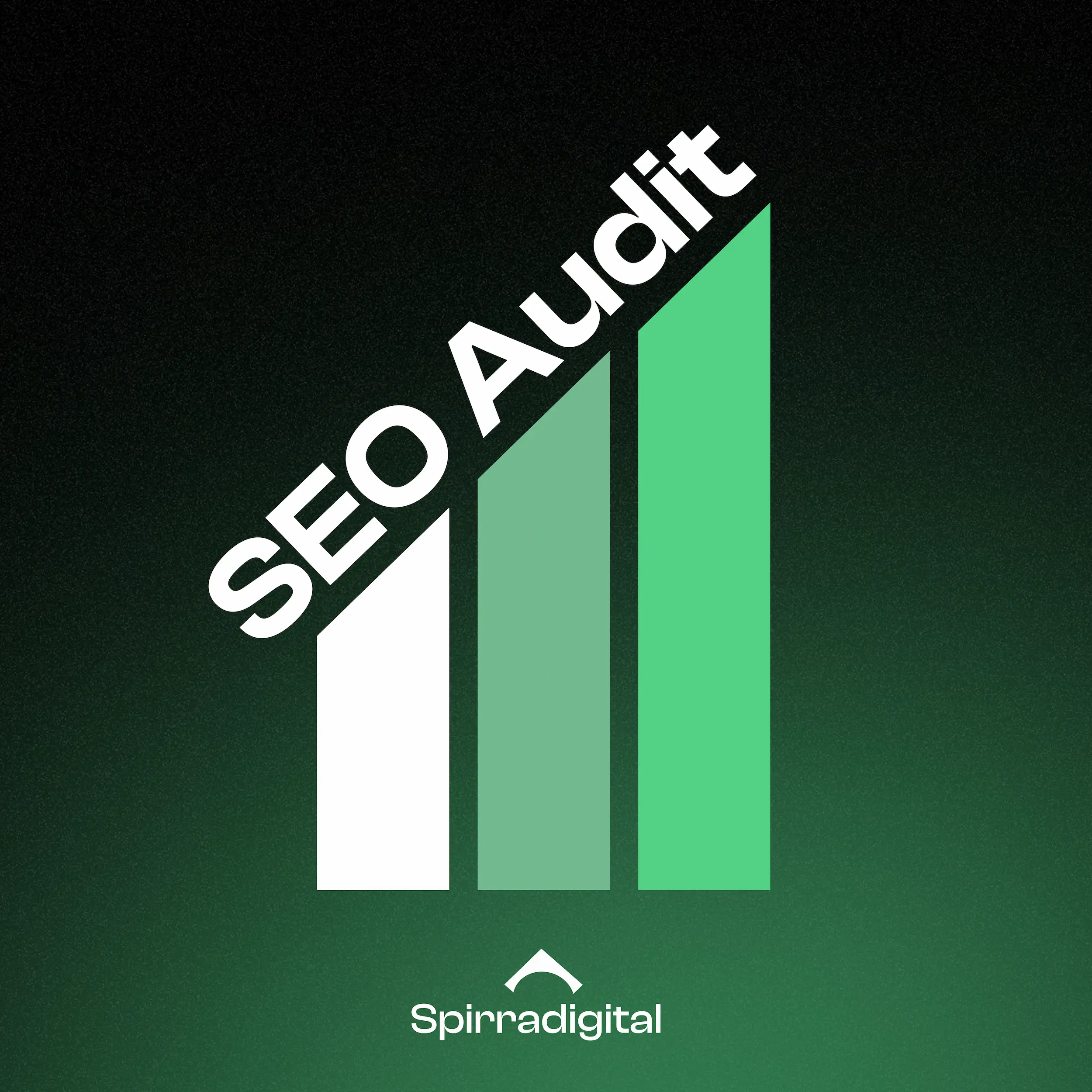 An image of an upward-trending graph made to represent an SEO audit. The image has the words 'SEO audit' in it above the graph