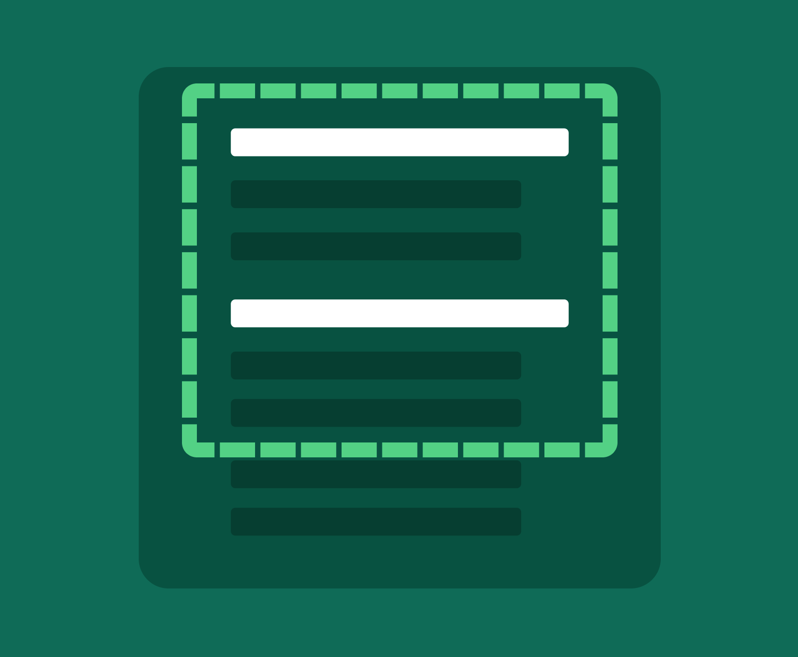 An illustration of the main content section of a web page