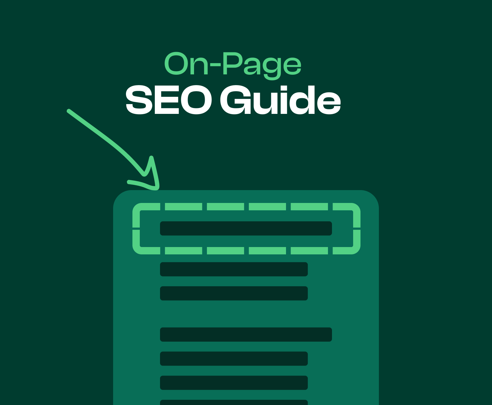 An illustration of on page SEO