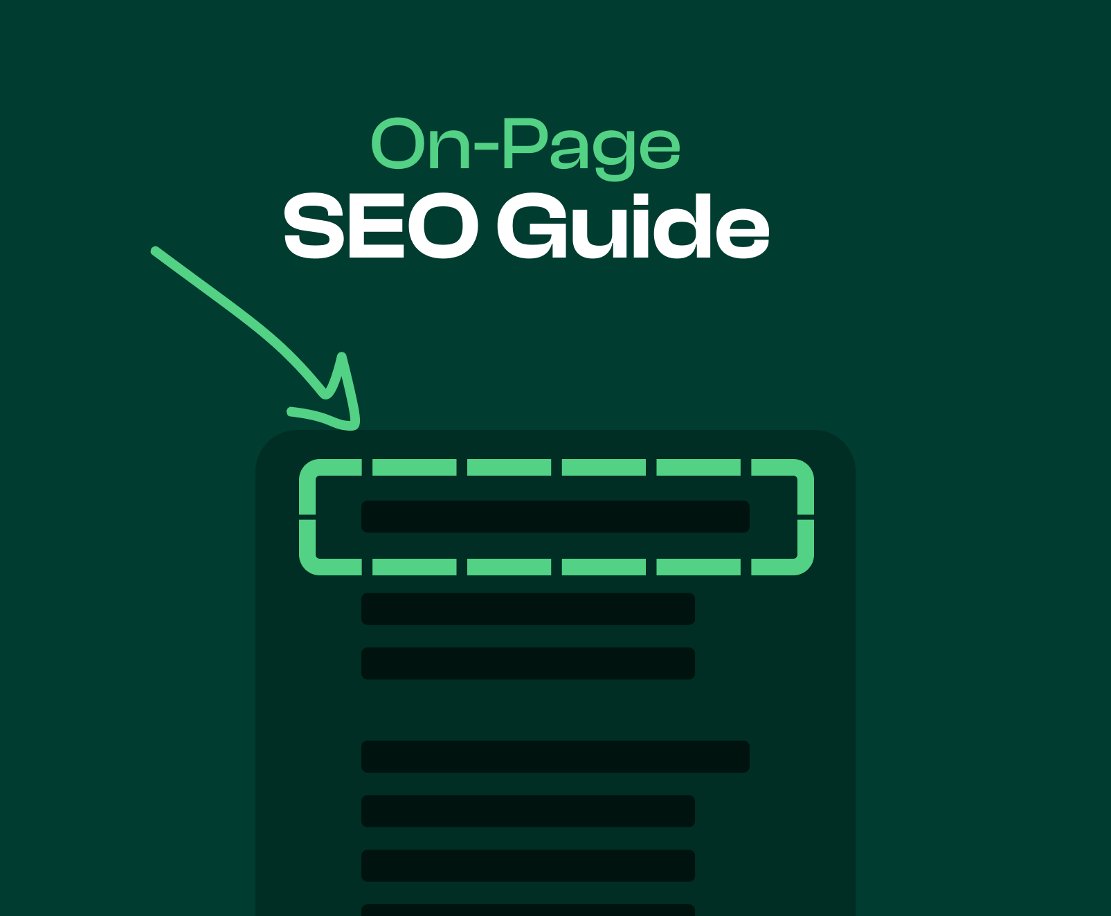An illustration of on page SEO