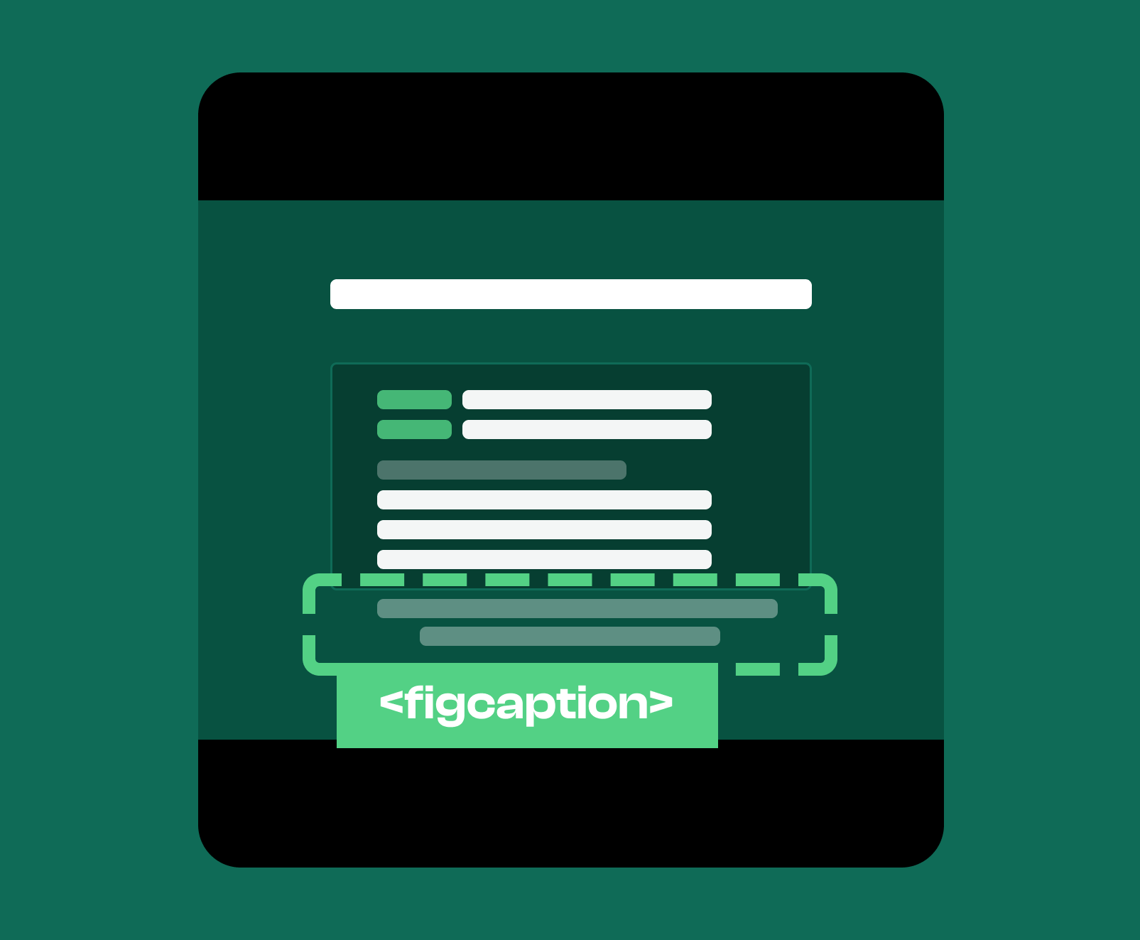 An image showing the Semantic HTML figcaption tag