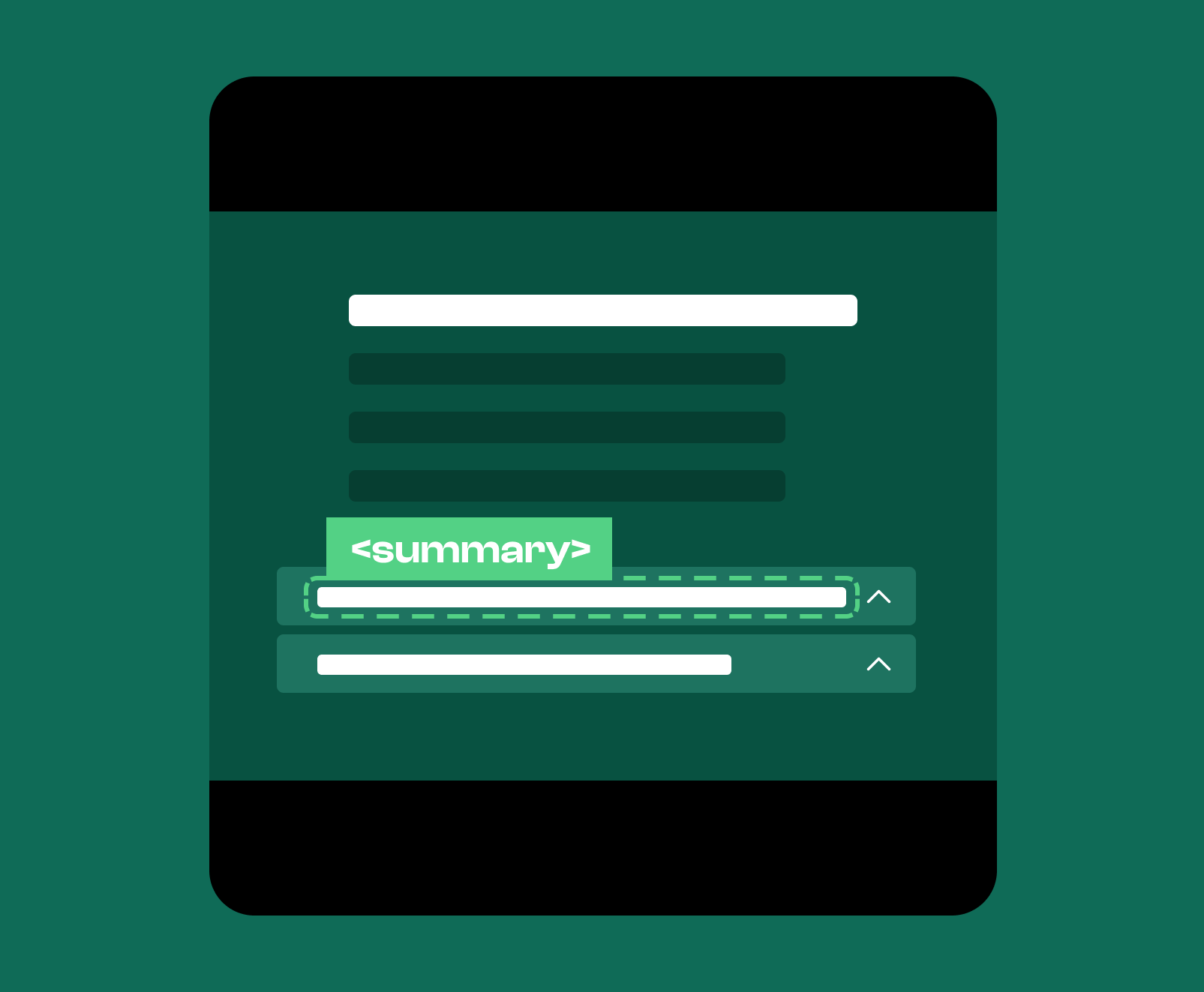 An illustration of the Semantic HTML summary tag