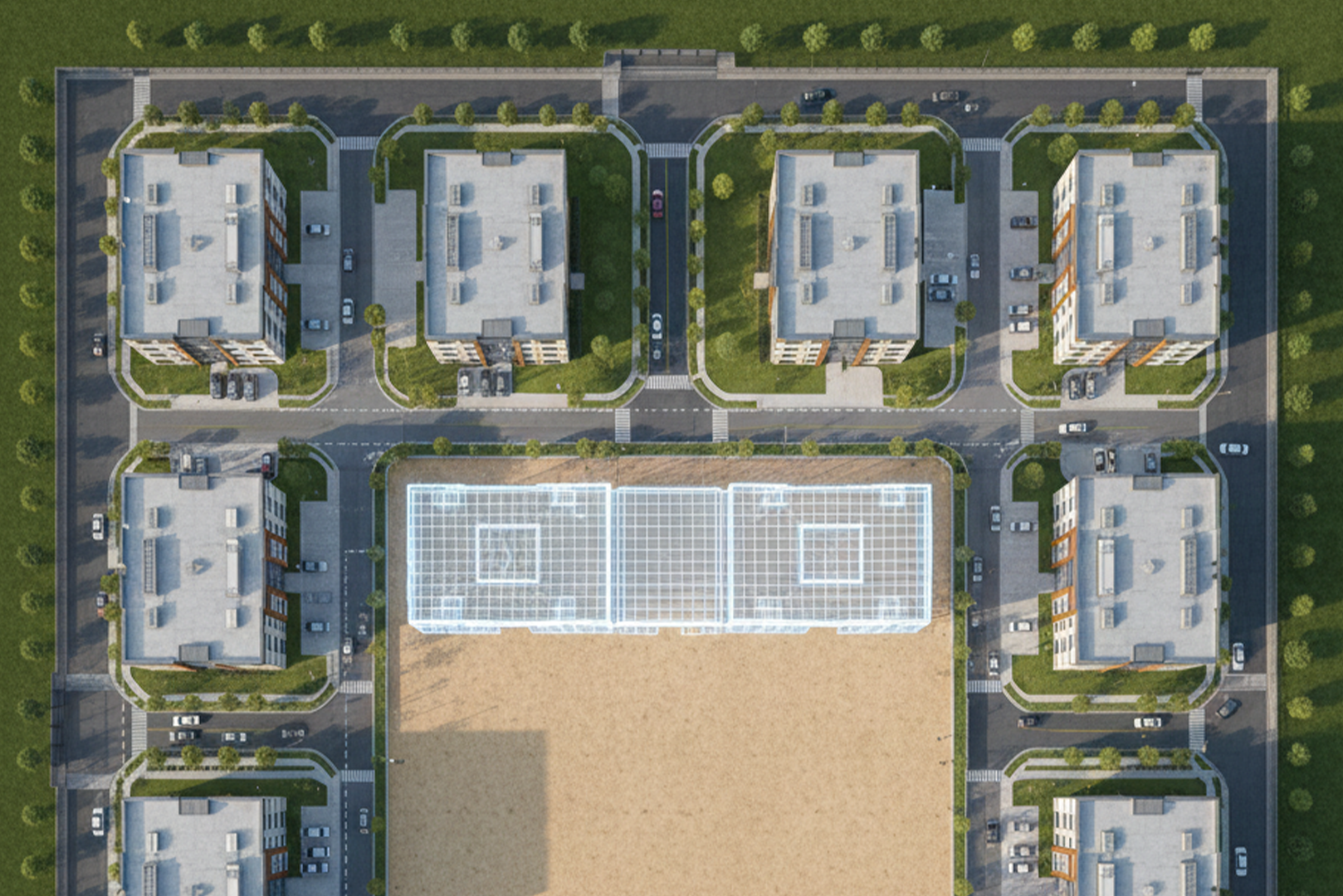 Mapa com áreas vagas para expansão mostrando regiões estratégicas disponíveis para novos projetos Built-to-Suit, ideal para empresas que desejam expandir suas operações com segurança e eficiência.