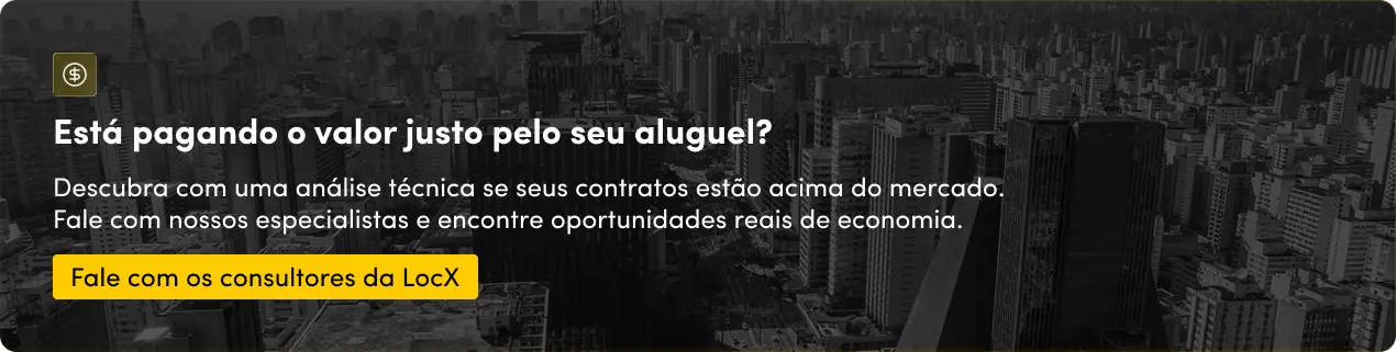 Está pagando o valor justo pelo seu aluguel? - Descubra com uma análise técnica se seus contratos estão acima do mercado. Fale com nossos especialistas e encontre oportunidades reais de economia.