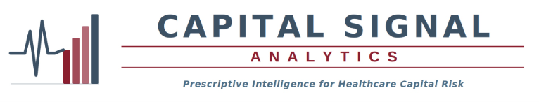 Capital Signal Analytics. Prescriptive Intelligence for Healthcare Capital Risk.