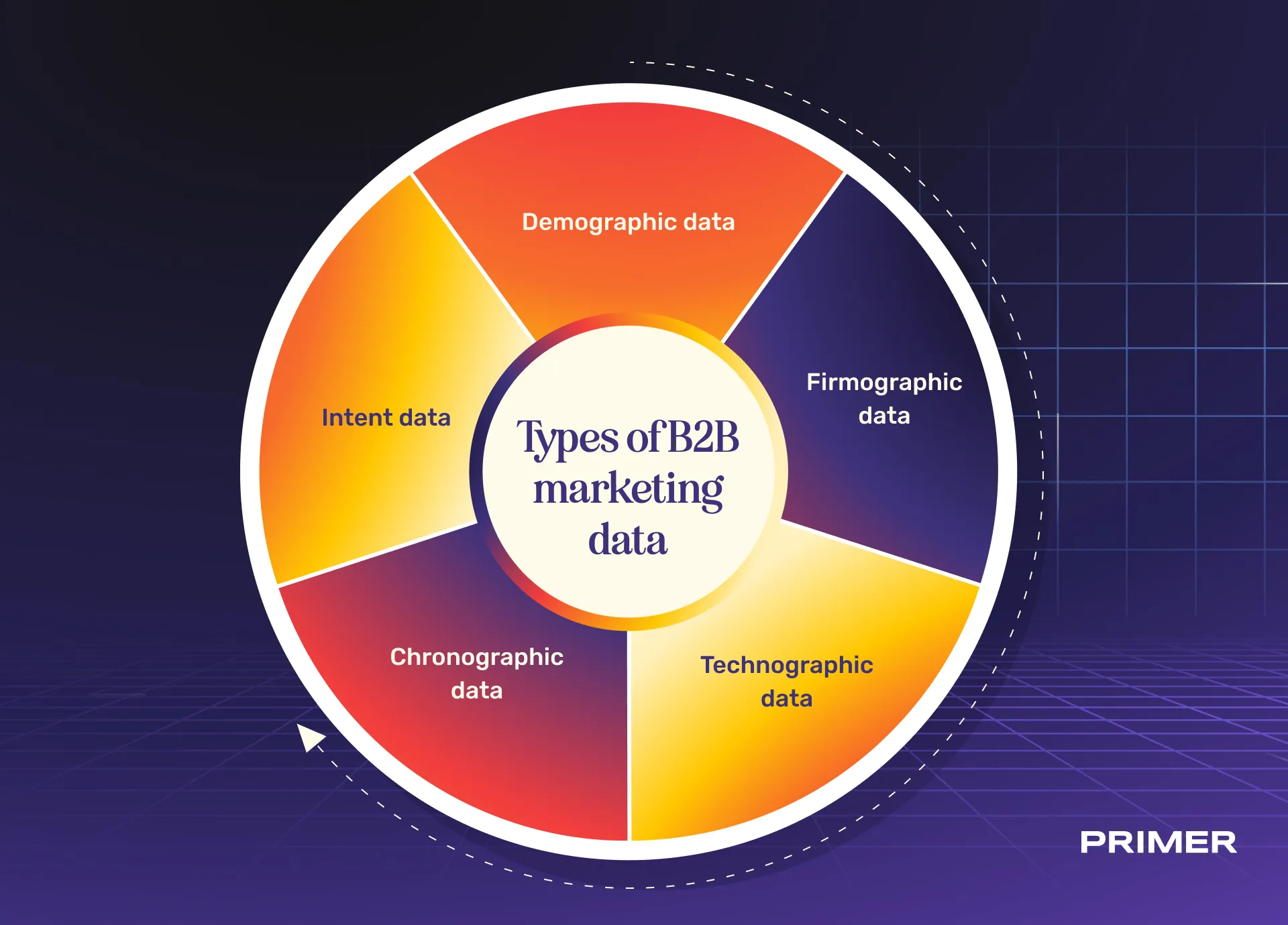 Infographic outlining different types of B2B marketing data