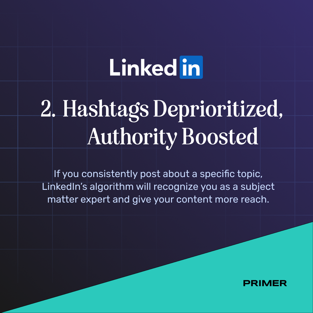 Hashtags Deprioritization