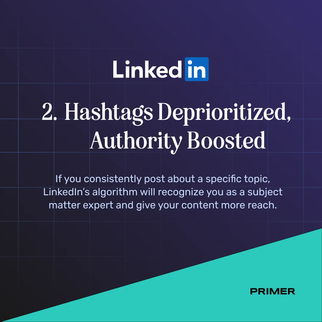 Hashtags Deprioritization