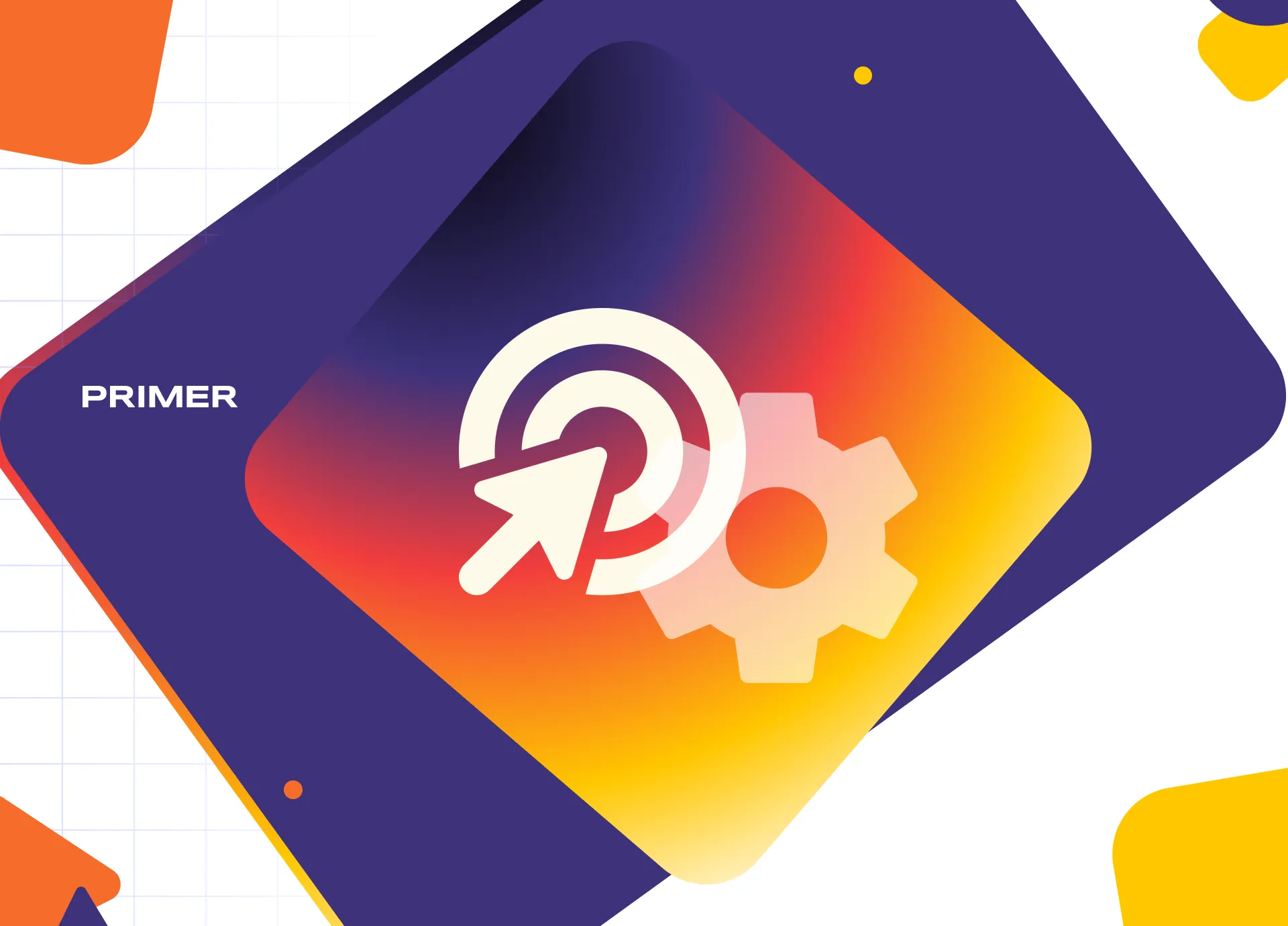 B2B hyper-targeted marketing illustration with target icon
