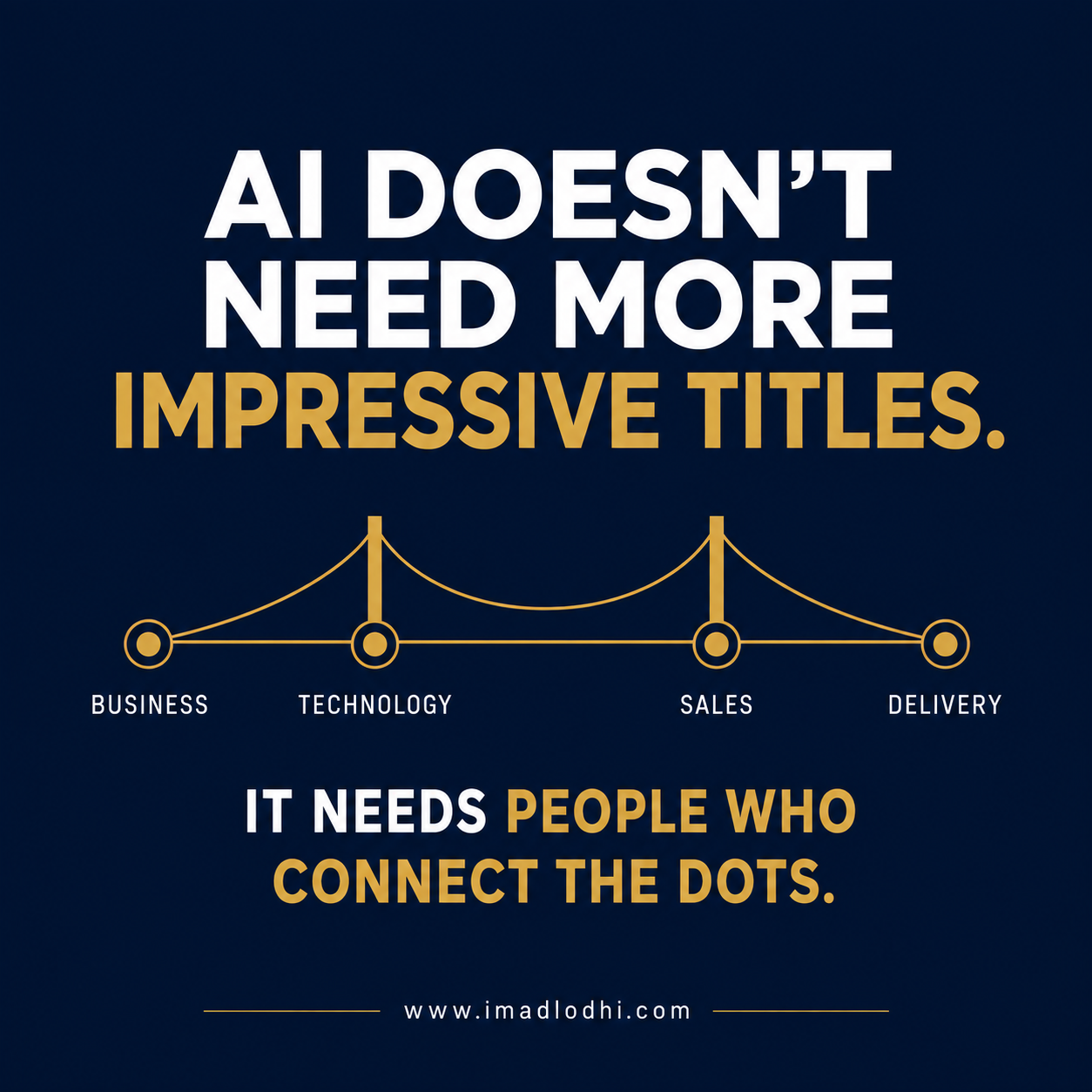 AI Doesn’t Need More Impressive Titles — connecting business, technology, sales, and delivery