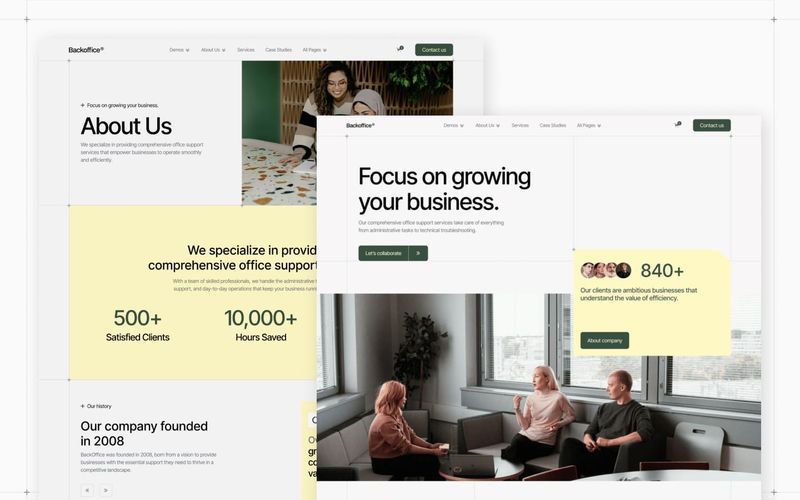 Backoffice W Professional Services Website Template wCopilot