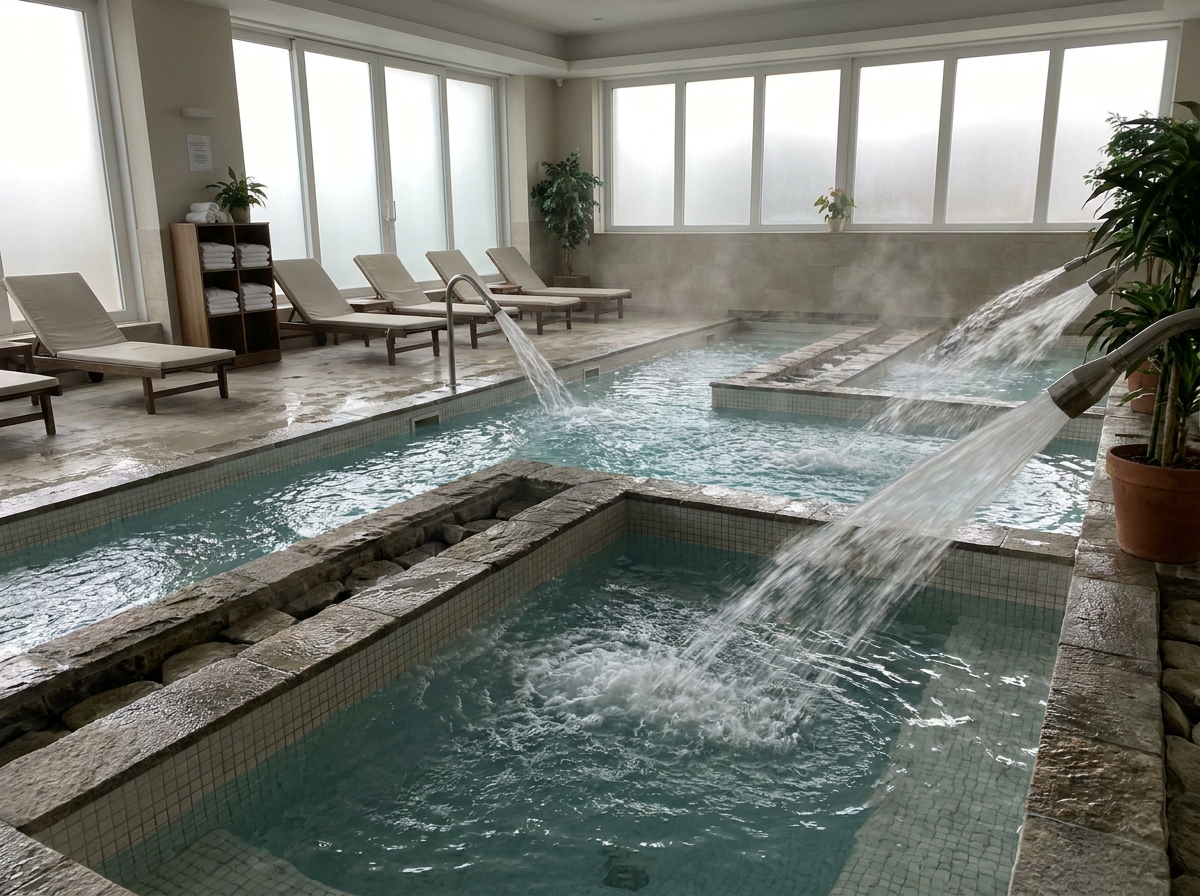 Chorros de agua en un circuito de spa