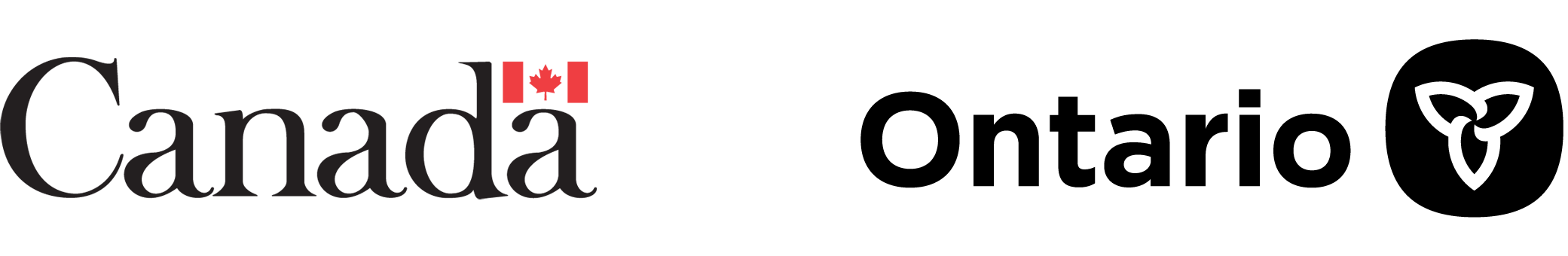 The Canada and Ontario logos