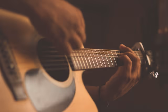 guitar being played