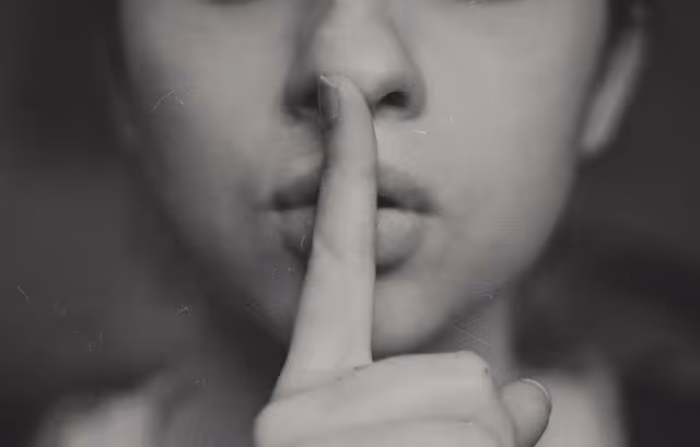 Woman shushing