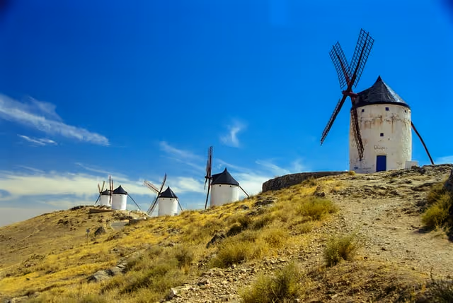 Five windmills