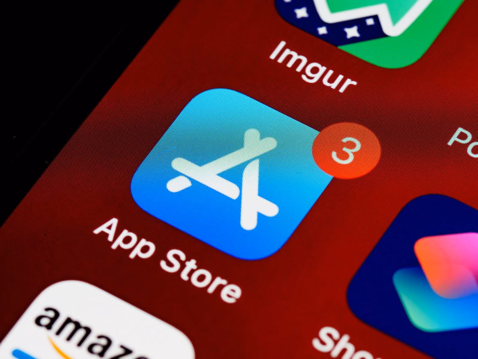 app store icon on phone screen