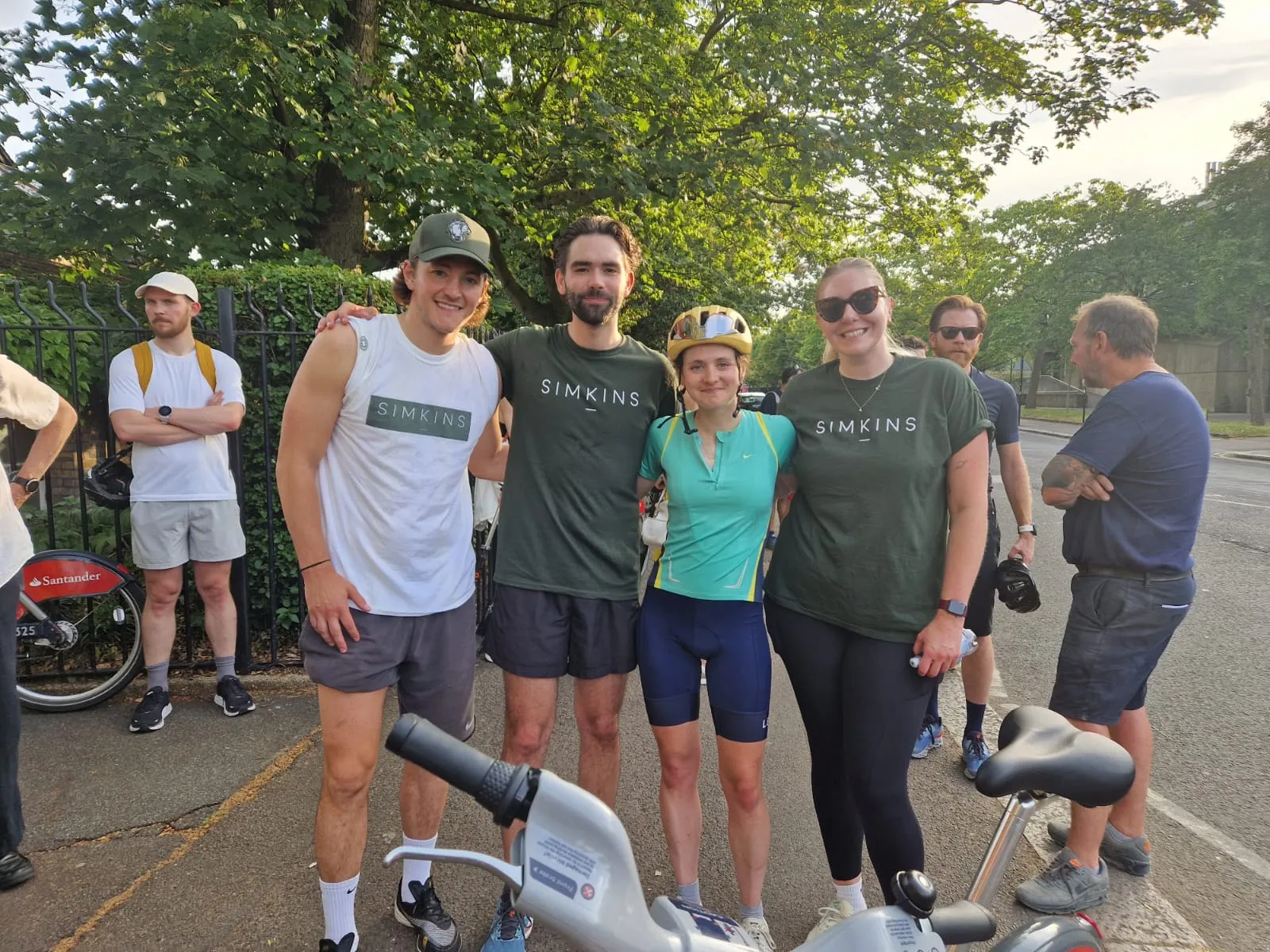 Four members of the Simkins team