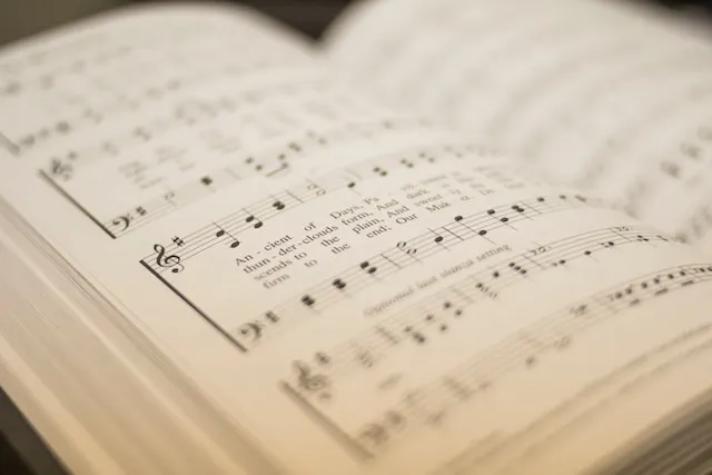 Music notations on paper