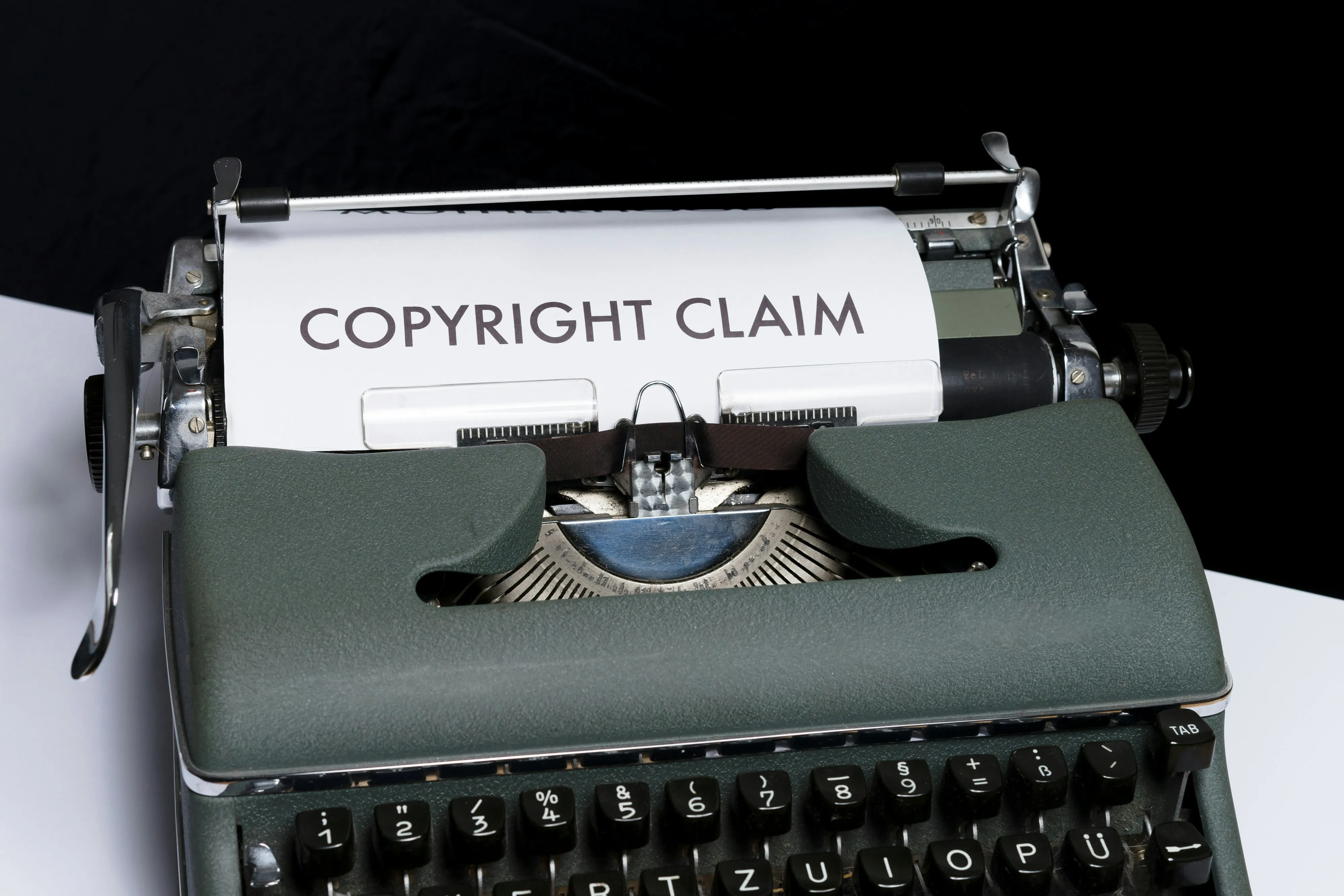 Typewriter with copyright claim