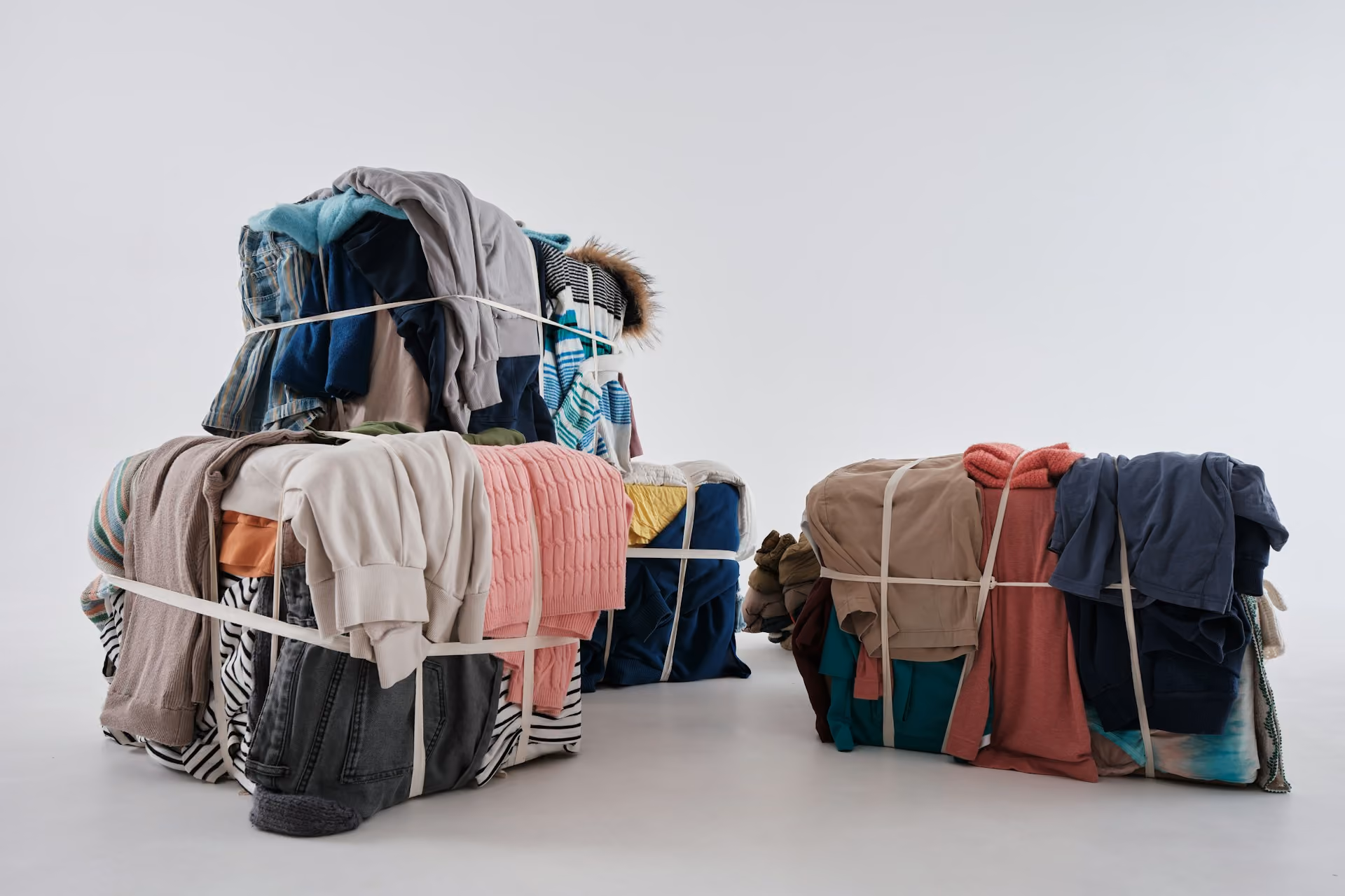 Piles of clothing