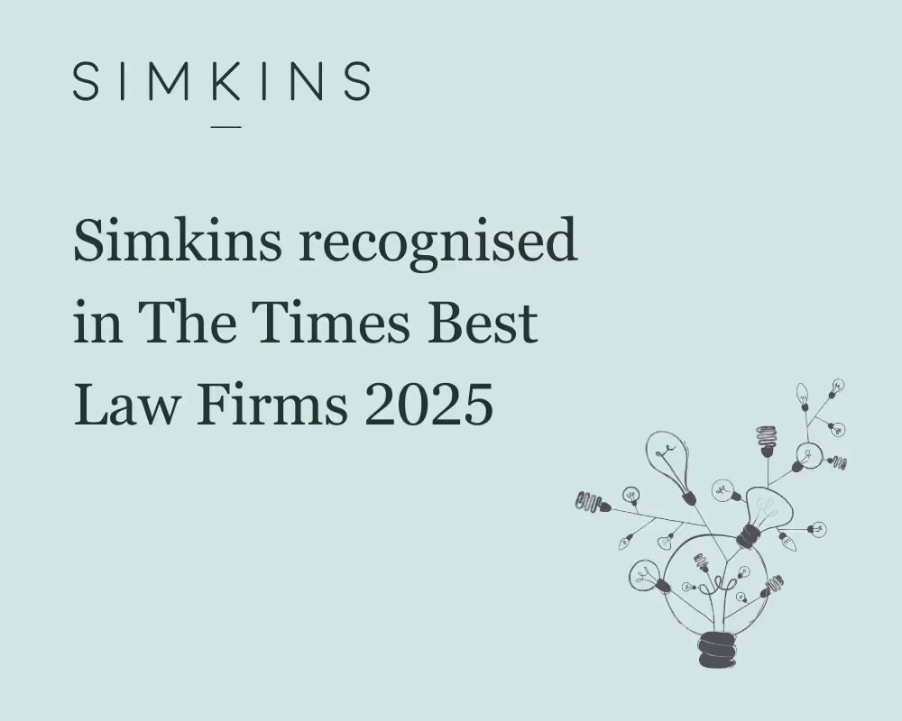 Simkins recognised in The Times Best Law Firms 2025