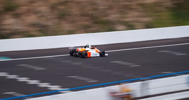 Car on race track
